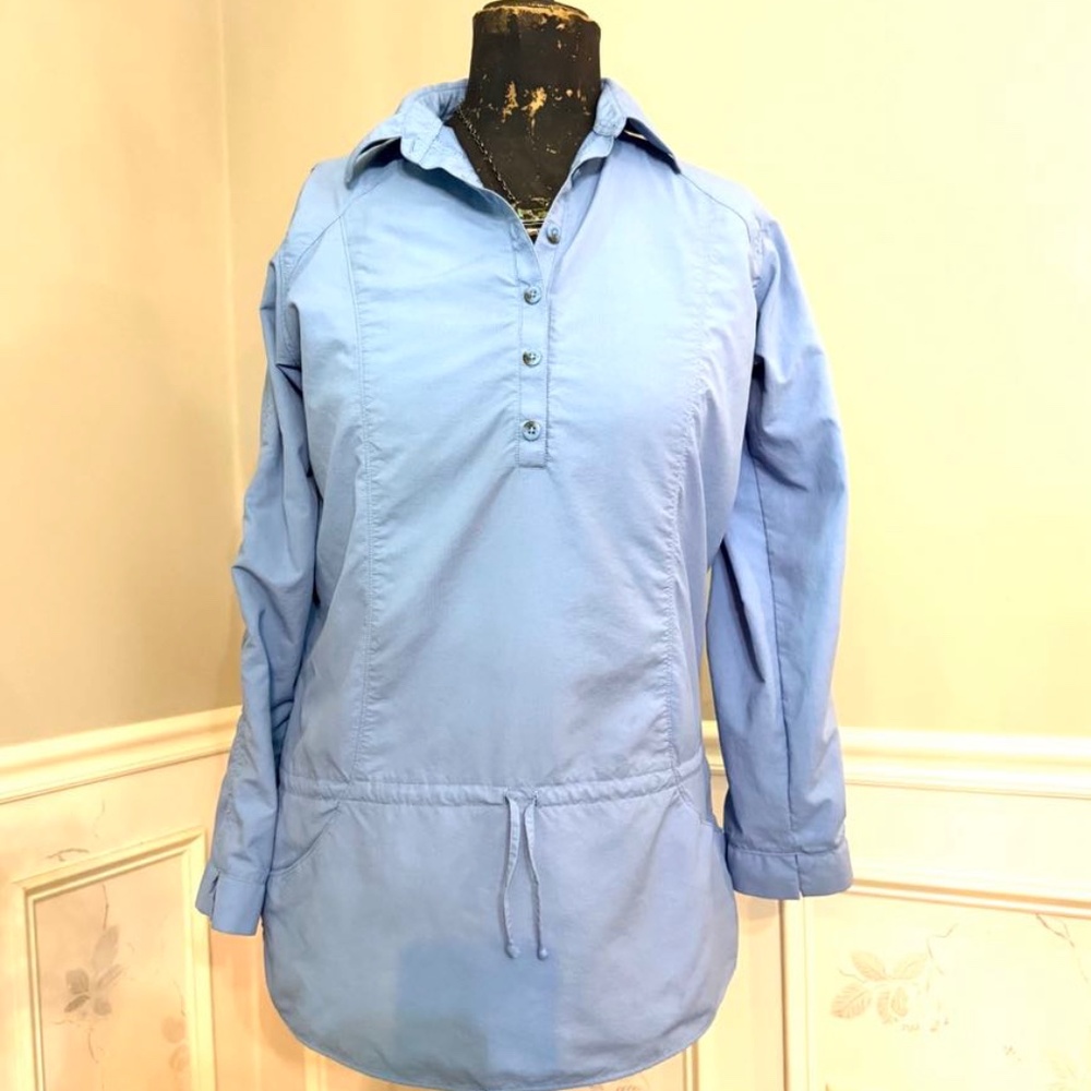Columbia PFG Sun Shield Top, Tunic Length Blue Size L